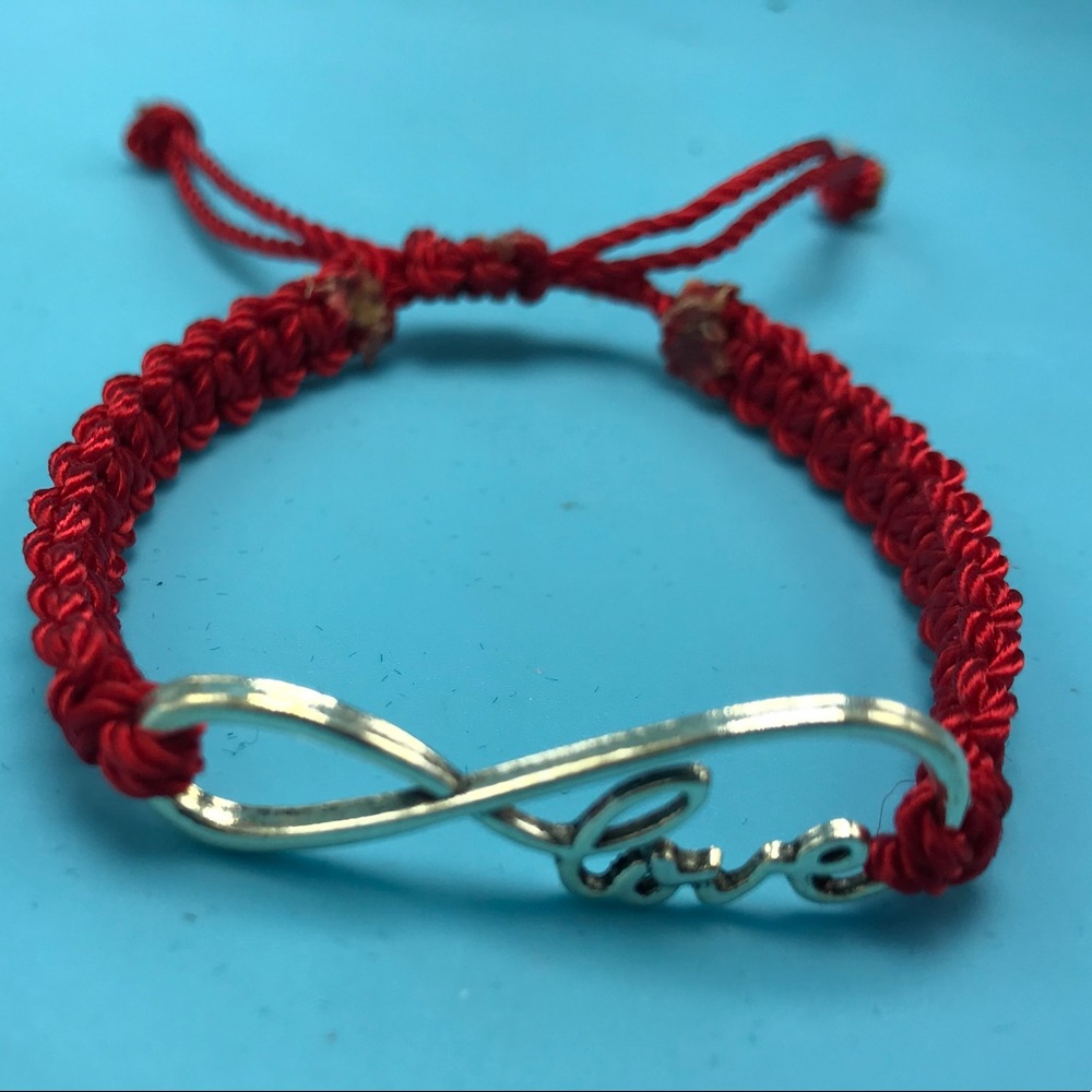 Infinity Love Red Knotted Friendship Bracelet